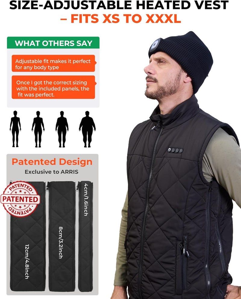 ARRIS Heated Vest with Patented Size Adjustable Design For Men and Women - Image 2